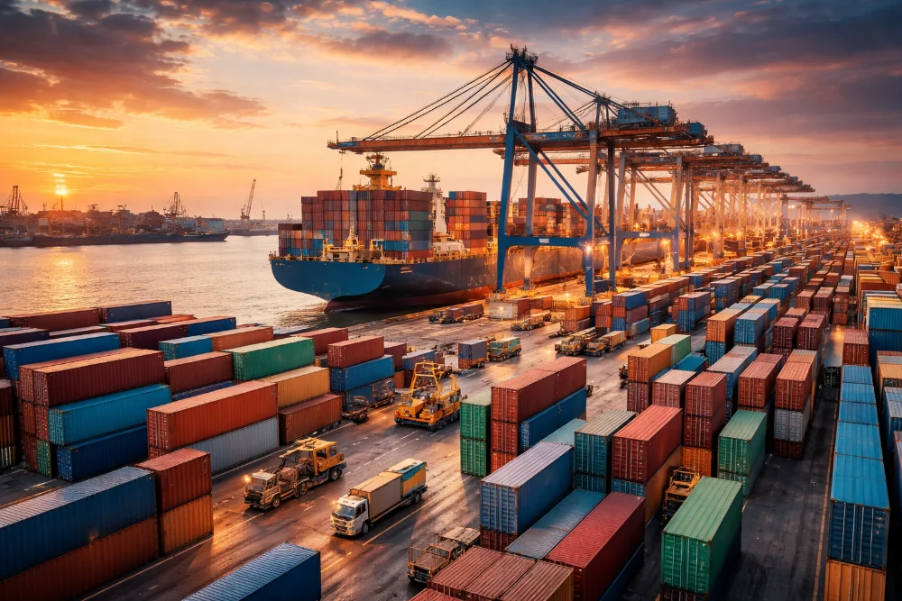 شحن الحاويات الدولي من الباب إلى الباب